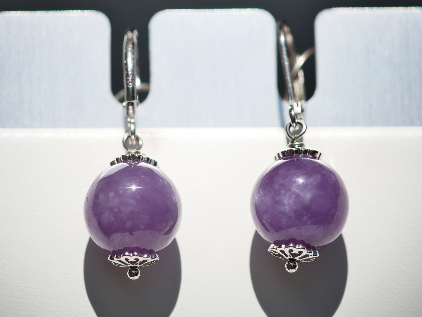 Purple Jade Earrings