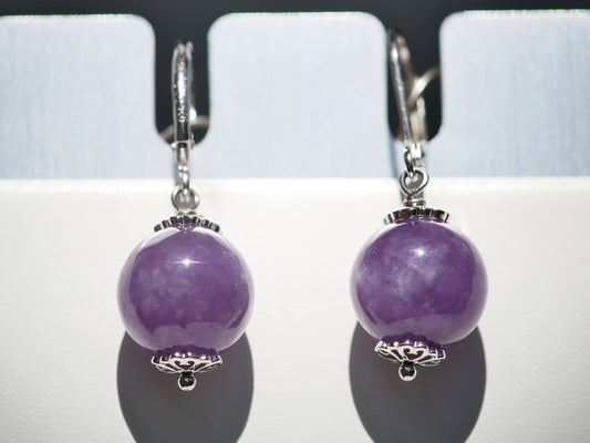 Purple Jade Earrings
