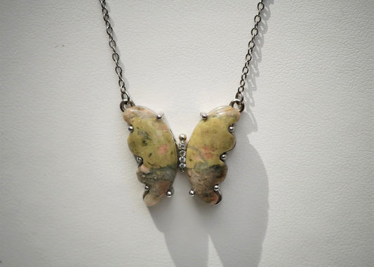 Jasper Butterfly Necklace