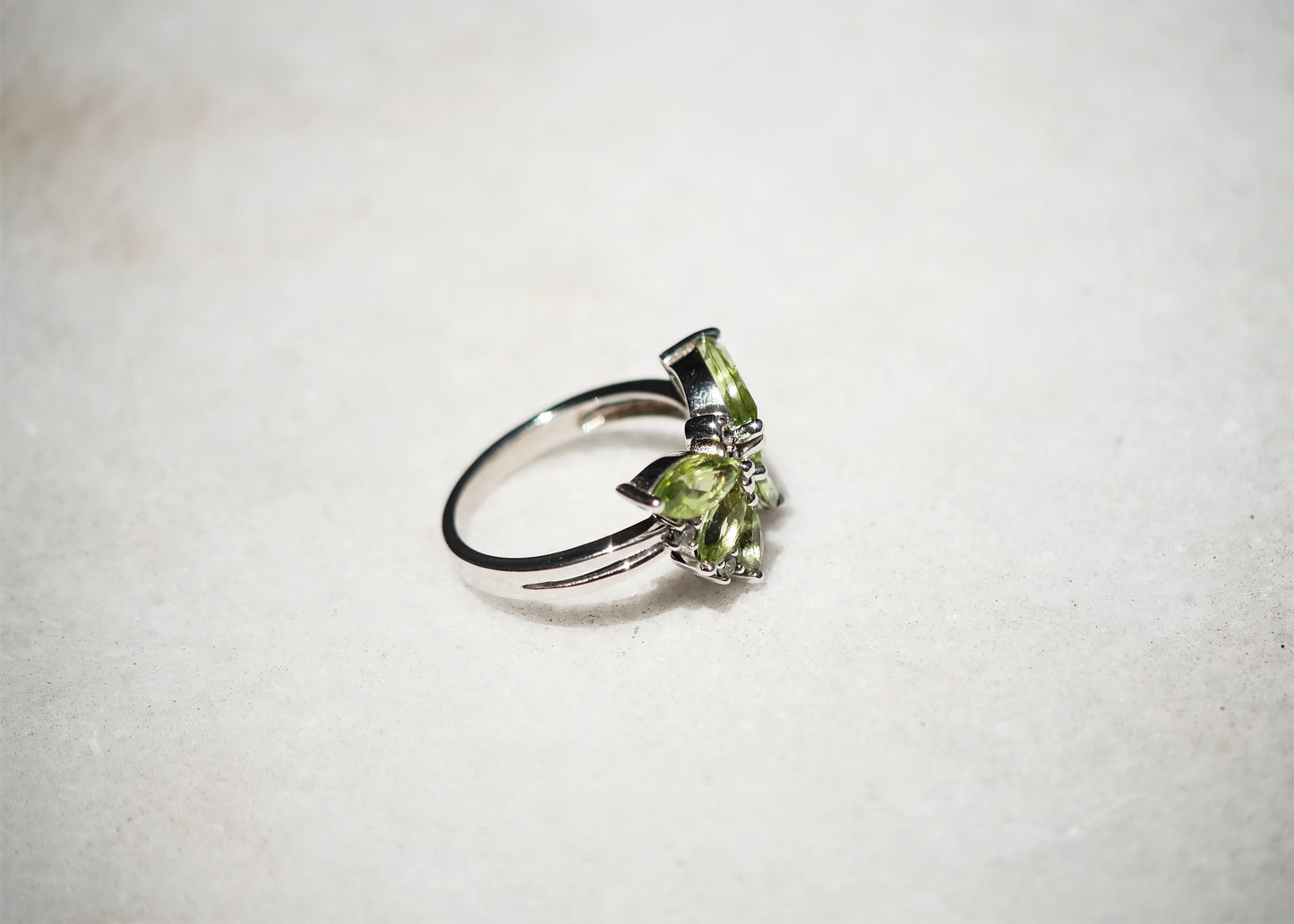 Peridot Butterfly Ring