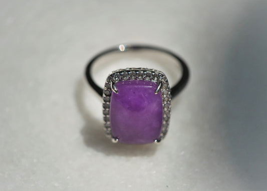 Purple Jade Ring