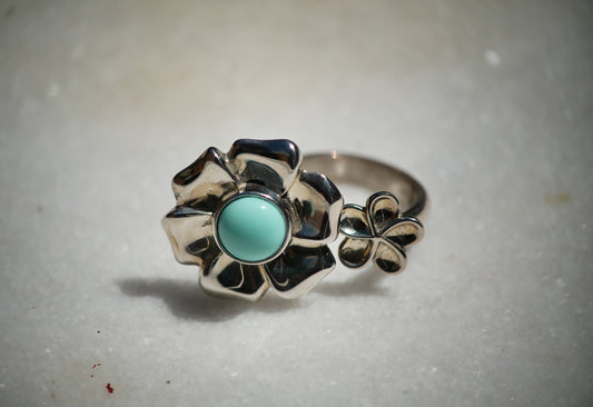 Turquoise Flower Ring