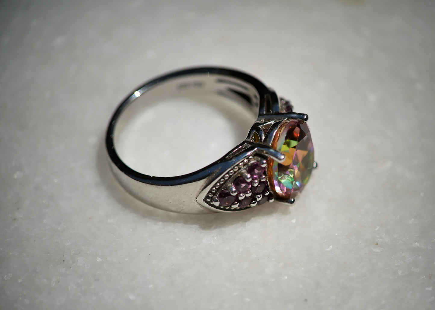 Northern Lights Mystic Quartz ring