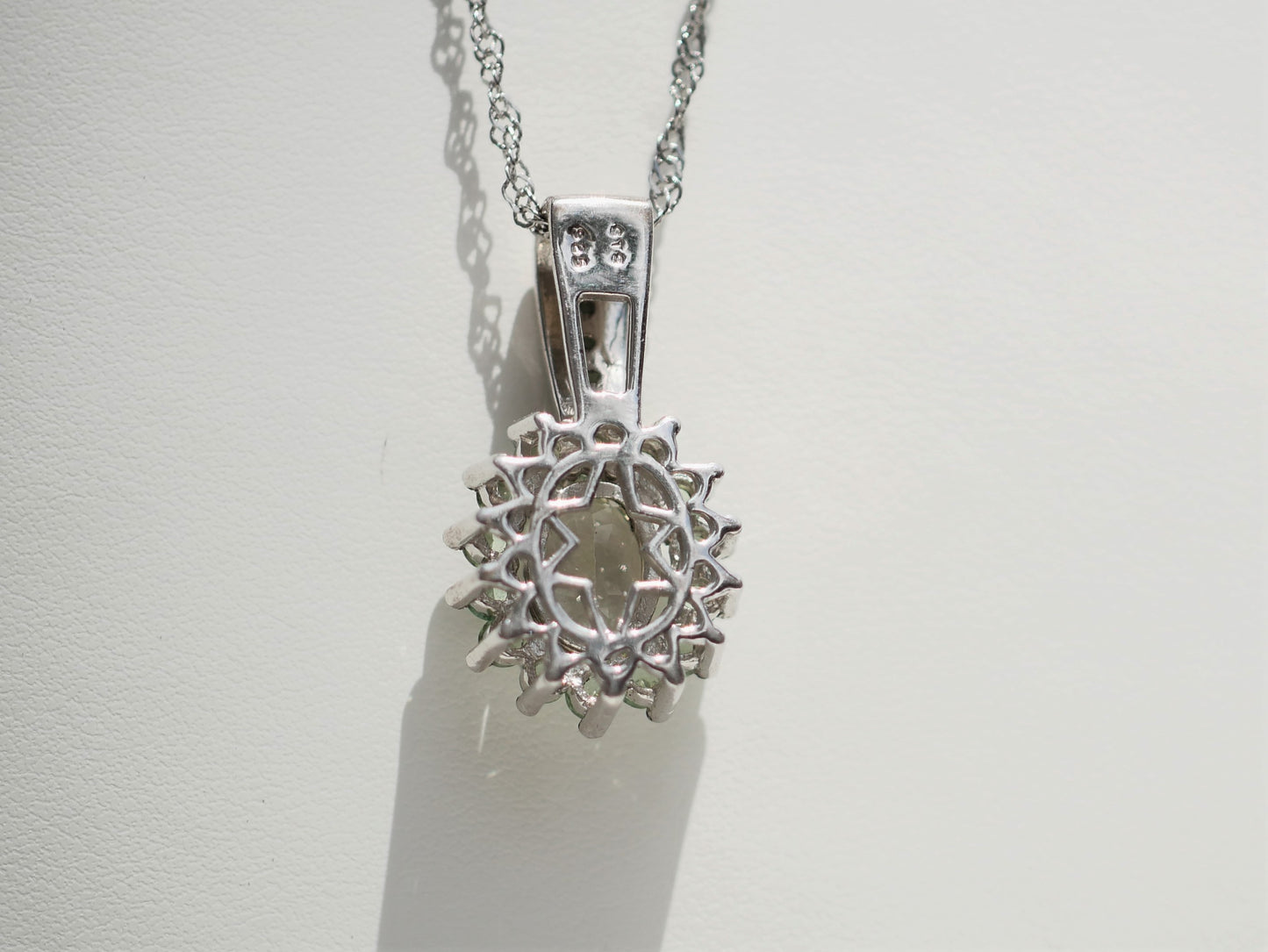 Prasiolite and Garnet Pendant
