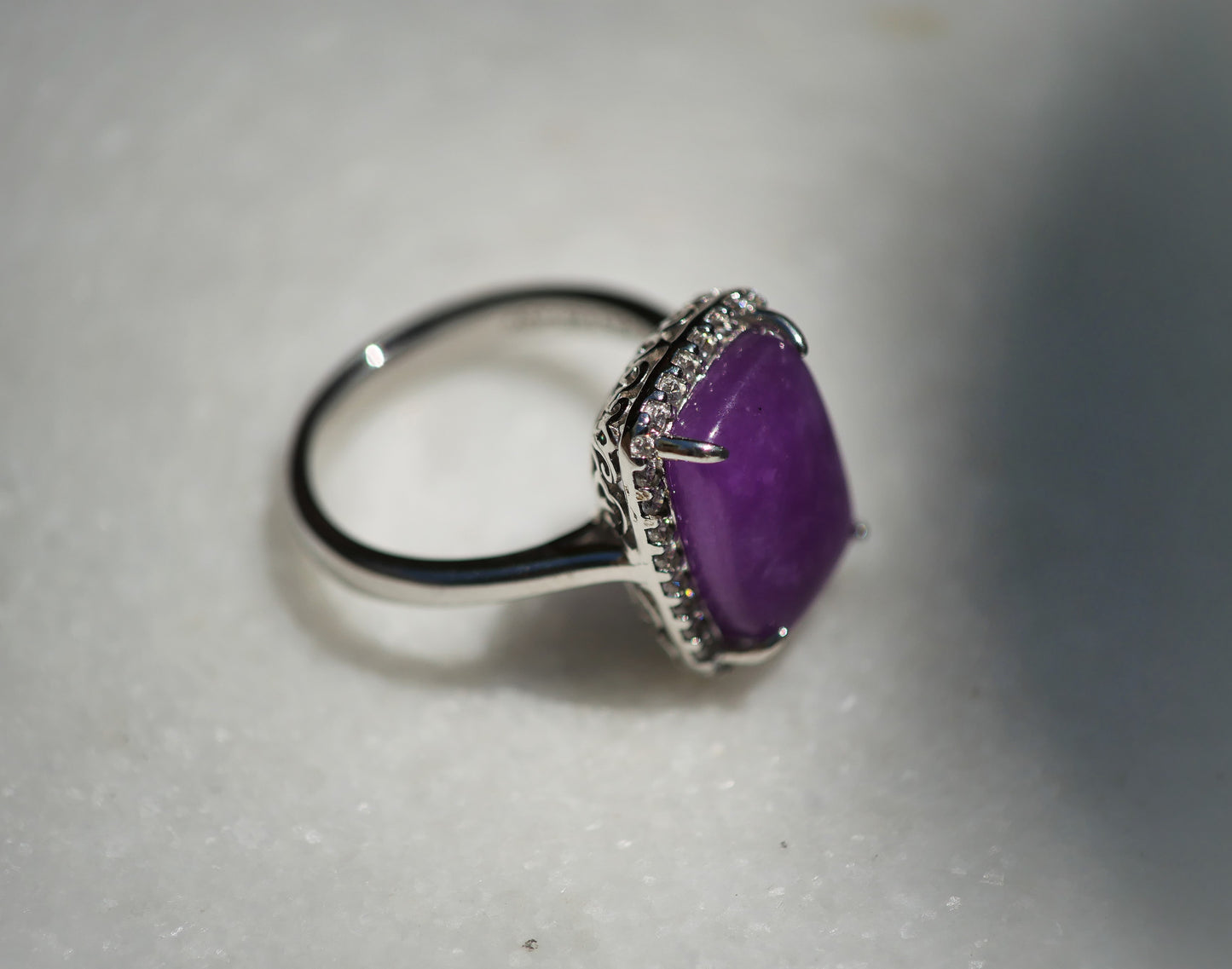 Purple Jade Ring